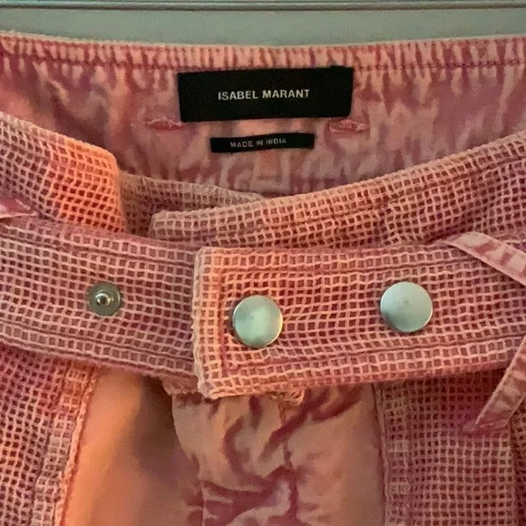 ISABEL MARANT twen paper bag shorts.